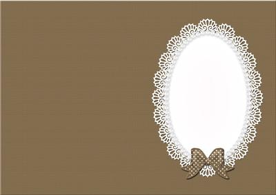 A5 Pearls and Lace Card Front or Insert
