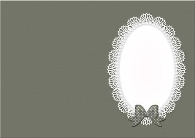 A5 Pearls and Lace Card Front or Insert