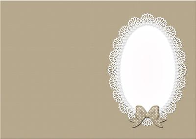 A5 Pearls and Lace Card Front or Insert