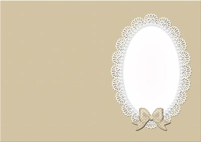 A5 Pearls and Lace Card Front or Insert