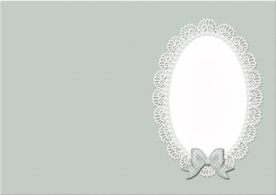 A5 Pearls and Lace Card Front or Insert