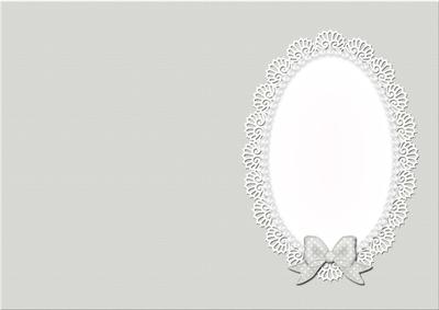 A5 Pearls and Lace Card Front or Insert