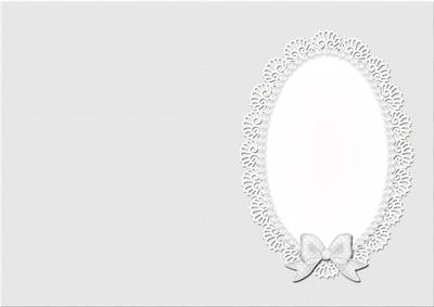 A5 Pearls and Lace Card Front or Insert