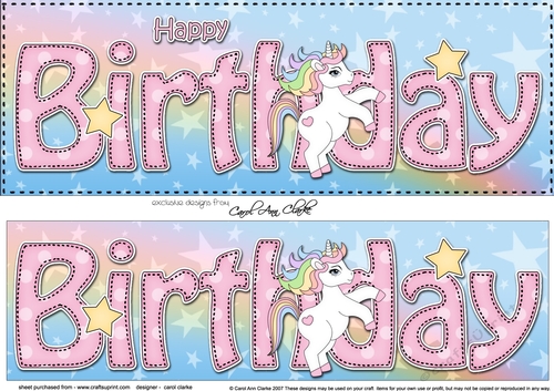 Large DL HAPPY BIRTHDAY 3D decoupage