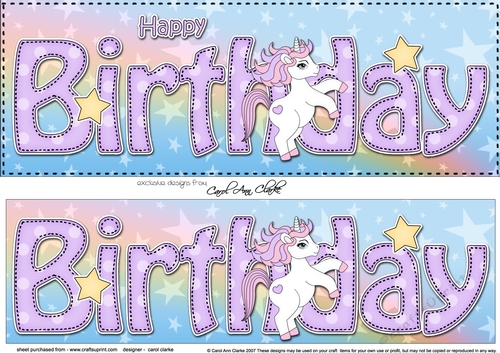 Large DL HAPPY BIRTHDAY 3D decoupage