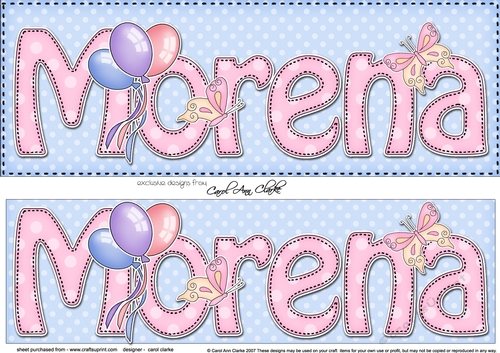 Large DL MORENA 3D decoupage