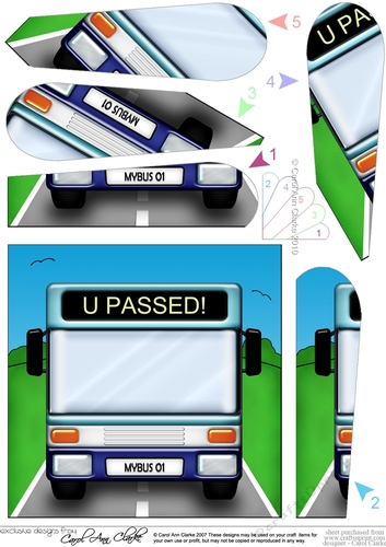 Fun Single Decker Bus Congratulations You Passed Driving Test Fan Pyramage Topper