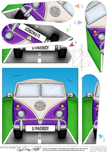 Fun Camper Van Congratulations You Passed Driving Test Fan Pyramage Topper