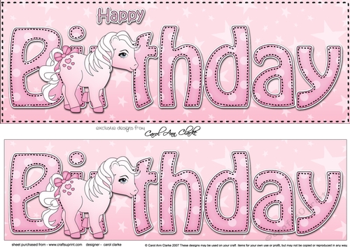 Large DL HAPPY BIRTHDAY 3D decoupage