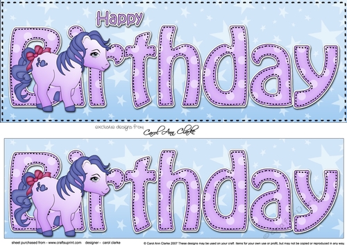 Large DL HAPPY BIRTHDAY 3D decoupage