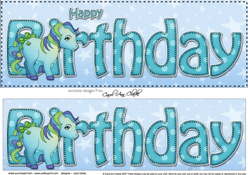 Large DL HAPPY BIRTHDAY 3D decoupage
