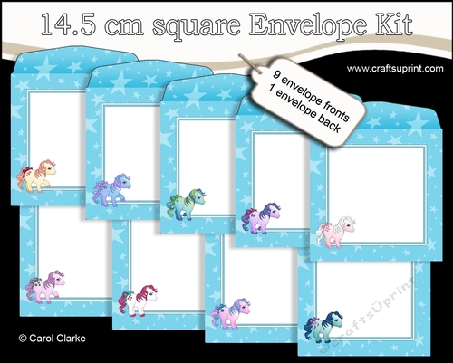 Cute Little Ponies 14.5 x 14.5 cm envelope Kit