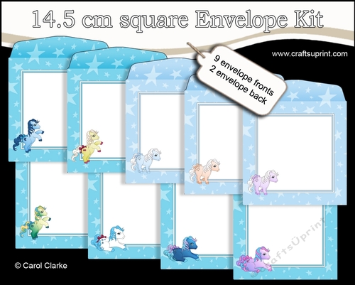 Cute Little Ponies 14.5 x 14.5 cm envelope Kit