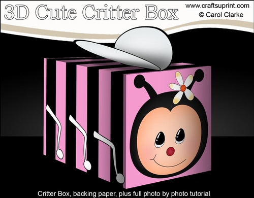 3D Cute Critter Treat Box Gift Set Mini Kit - Bumble Bee