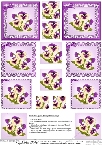 Pansy on Butterfly lace Pyramage Sheet