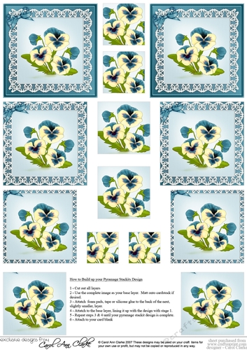 Pansy on Butterfly lace Pyramage Sheet