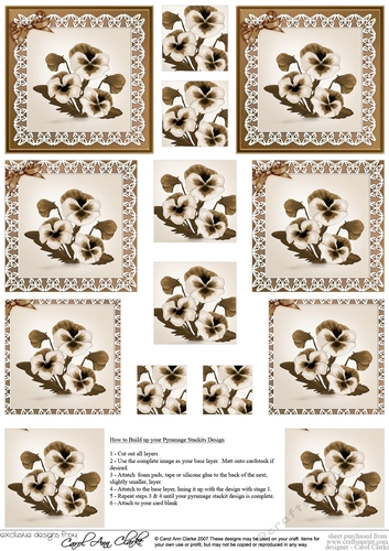 Pansy on Butterfly lace Pyramage Sheet
