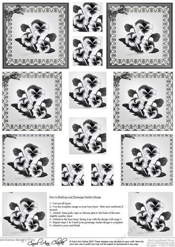 Pansy on Butterfly lace Pyramage Sheet