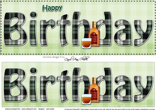 Large DL HAPPY BIRTHDAY 3D decoupage