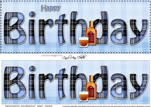 Large DL HAPPY BIRTHDAY 3D decoupage