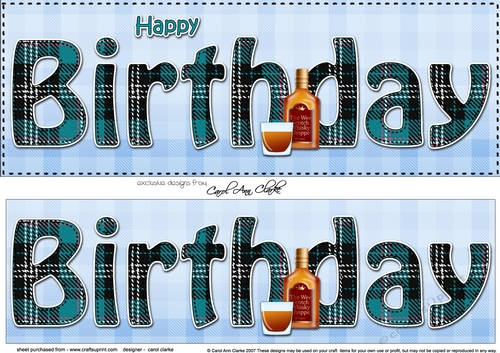 Large DL HAPPY BIRTHDAY 3D decoupage