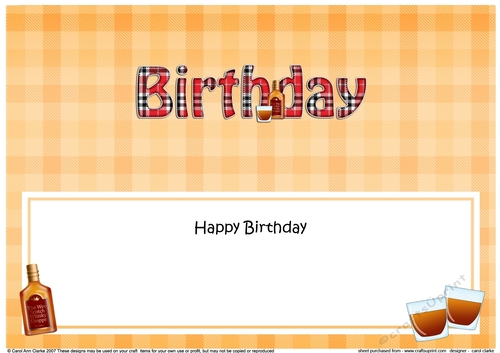 Large DL HAPPY BIRTHDAY insert