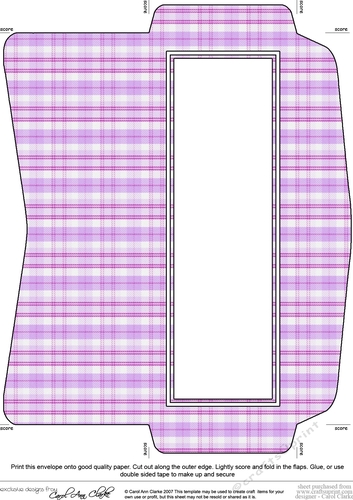 Mini DL (80 x 215mm) Tartan Plaid envelope