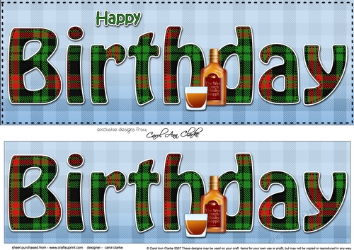 Large DL HAPPY BIRTHDAY 3D decoupage
