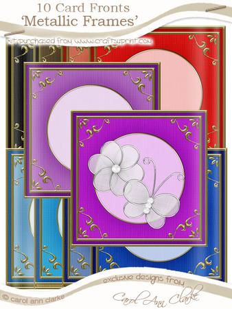 Square 'gold Metallic Frame' Card Fronts Kit
