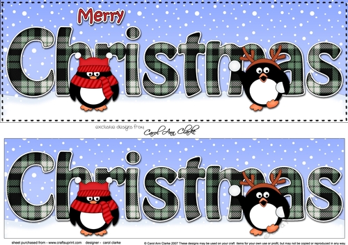 Large DL MERRY CHRISTMAS 3D decoupage 