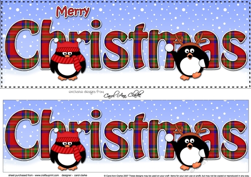 Large DL MERRY CHRISTMAS 3D decoupage 