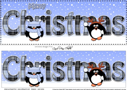 Large DL MERRY CHRISTMAS 3D decoupage 