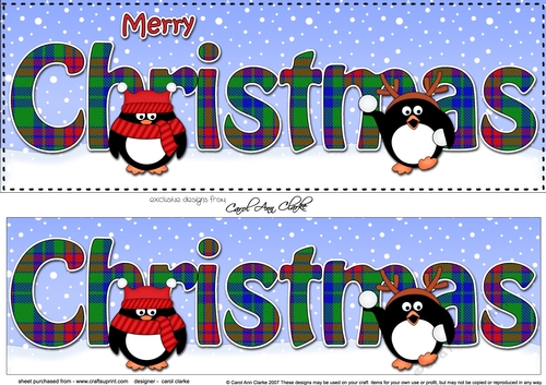 Large DL MERRY CHRISTMAS 3D decoupage 