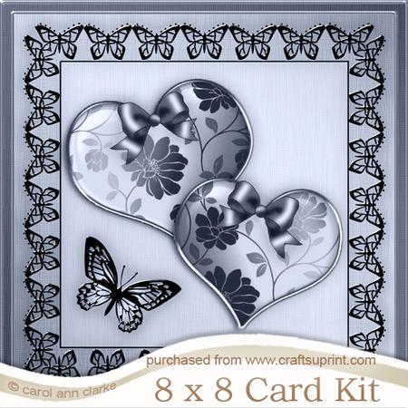 8 x 8 Elegant Romance Kit with 3D Decoupage