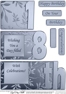 18th Elegant Metallic Book Sheet