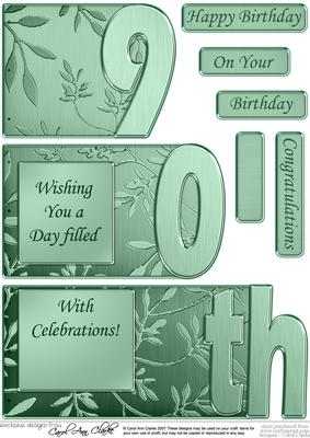 90th Elegant Metallic Book Sheet