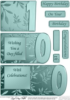 100th Elegant Metallic Book Sheet