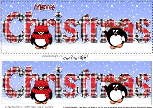 Large DL MERRY CHRISTMAS 3D decoupage 