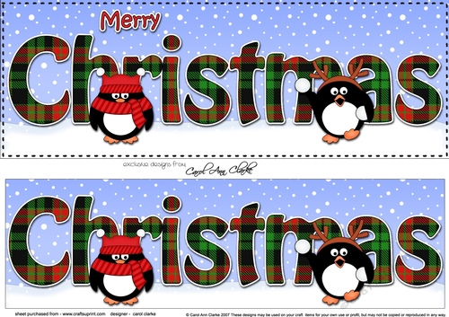 Large DL MERRY CHRISTMAS 3D decoupage 
