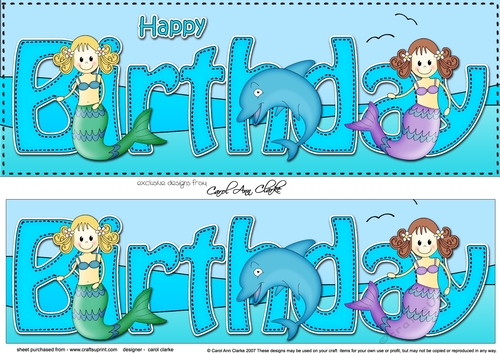 Large DL HAPPY BIRTHDAY 3D decoupage