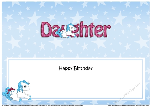 Large DL Happy Birthday DAUGHTER insert