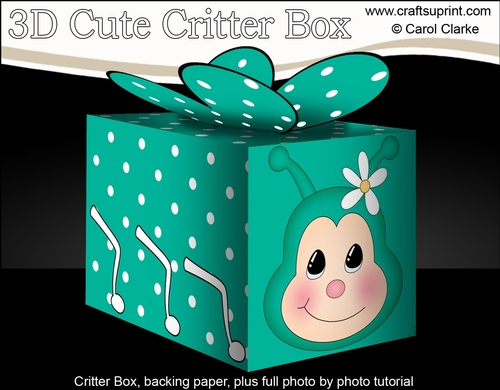 3D Cute Critter Treat Box Gift Set Mini Kit - Butterfly