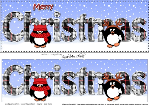 Large DL MERRY CHRISTMAS 3D decoupage 