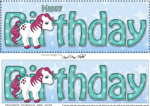 Large DL HAPPY BIRTHDAY 3D decoupage
