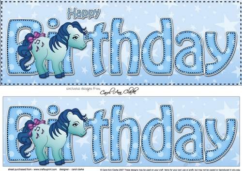Large DL HAPPY BIRTHDAY 3D decoupage