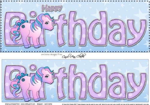 Large DL HAPPY BIRTHDAY 3D decoupage