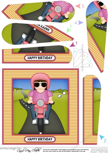 Fan Pyramage Topper - Motorbike Rider