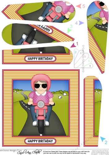 Fan Pyramage Topper - Motorbike Rider