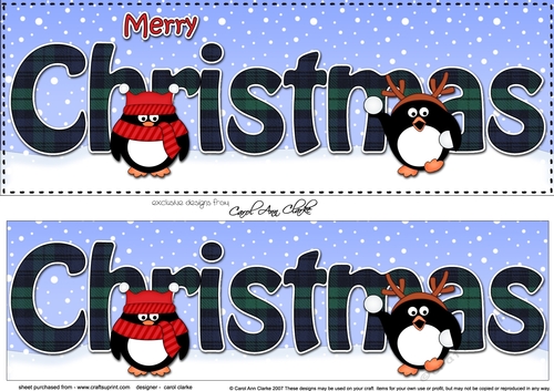 Large DL MERRY CHRISTMAS 3D decoupage 