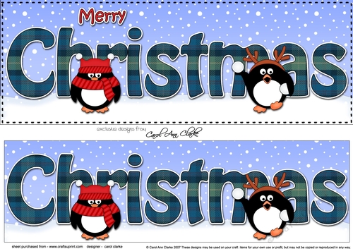Large DL MERRY CHRISTMAS 3D decoupage 